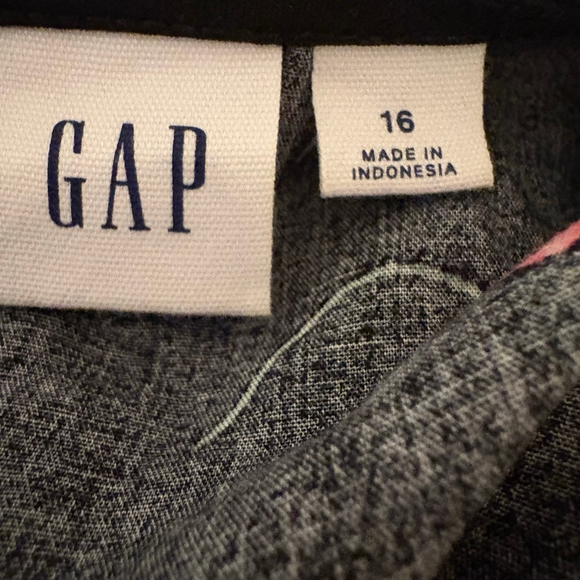 Gap + Short Sleeve Black/Pink Floral Print Fit and Flare Dress 16 - Picture 4 of 15